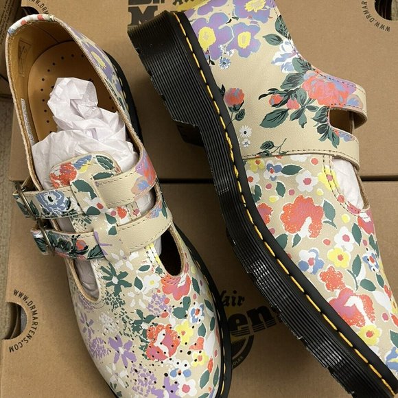 DR. MARTENS 8065 FLORAL MASH UP LEATHER MARY JANE MSRP$170 Super Cute - Picture 5 of 16